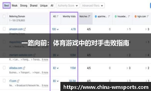 一路向前：体育游戏中的对手击败指南