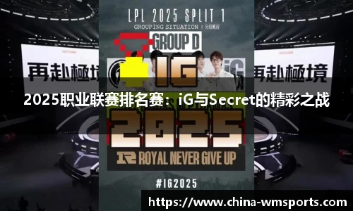 2025职业联赛排名赛：iG与Secret的精彩之战